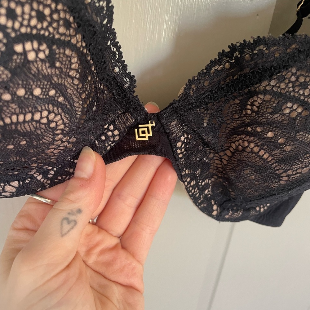 ThirdLove Black Lace Plunge Bra Sexy Cute Adjustable Straps Full Coverage NWOT - Picture 4 of 12